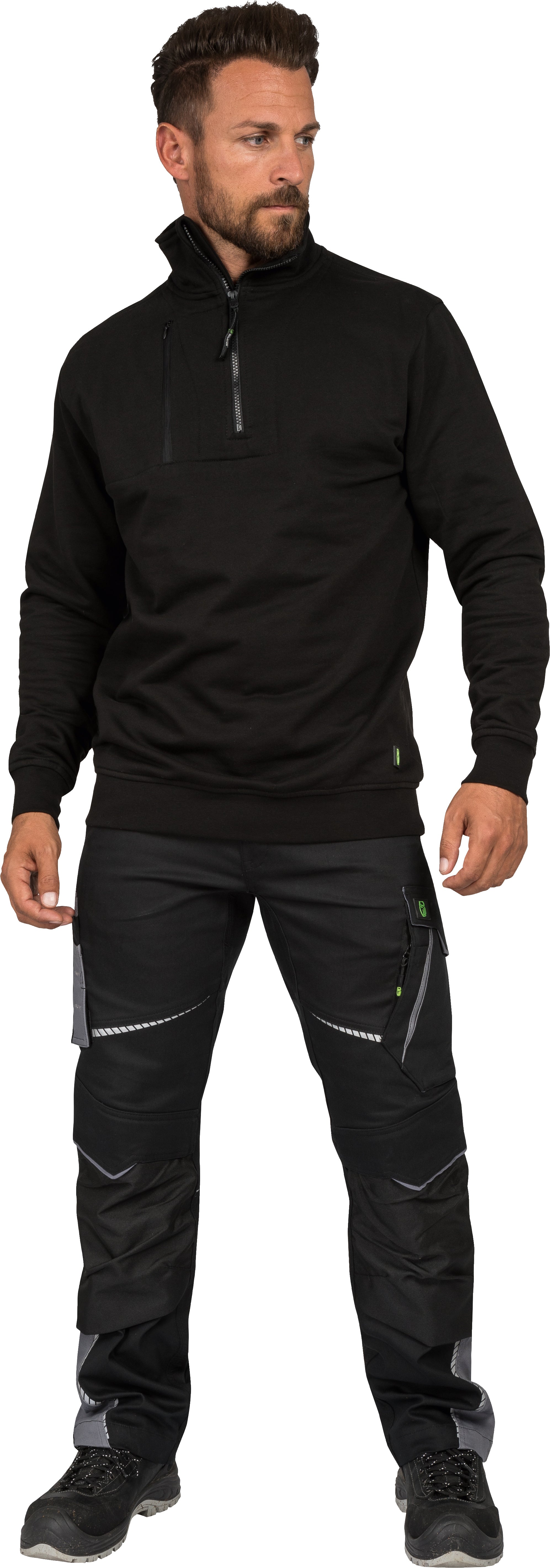 FLEX  Zip-Sweater schwarz